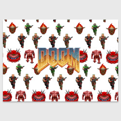 Doom 1993 паттерн – Поздравительная открытка с принтом купить