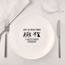 Набор: тарелка + кружка Жених и его друзья - мальчишник - фото 2