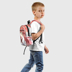Рюкзак с принтом Реинкарнация Безработного Эрис для ребенка, вид сзади №1. Цвет основы: белый