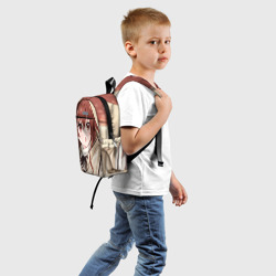 Рюкзак с принтом Реинкарнация Безработного Эрис для ребенка, вид сзади №1. Цвет основы: белый