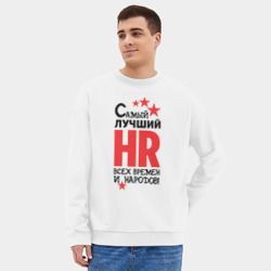 Мужской свитшот oversize без начеса хлопок Самый лучший HR - фото 2