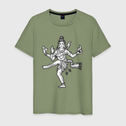 Многорукий Шива – Мужская футболка хлопок с принтом купить со скидкой в -20%