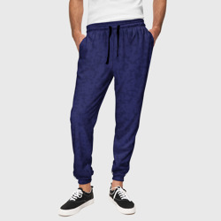 Пятнистый однотонный сине-фиолетовый – Мужские брюки 3D с принтом купить