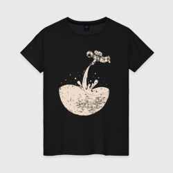 Космический всплеск – Женская футболка хлопок с принтом купить со скидкой в -20%