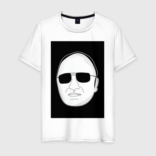 Мужская футболка из хлопка с принтом Чиназес в очках мем, вид спереди №1