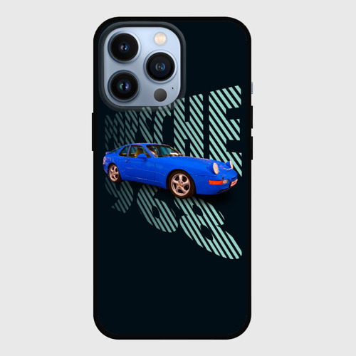 Чехол для iPhone 13 Pro с принтом Немецкая спортивная машина Porsche 968, вид спереди №1
