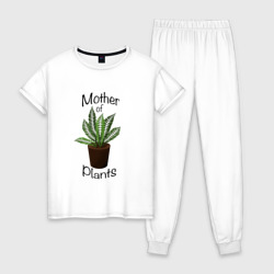 Женская пижама хлопок Mother of plants - Папоротник