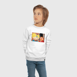 Свитшот с принтом Эй Арнольд дружба для ребенка, вид на модели спереди №3. Цвет основы: белый