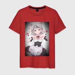Аниме девочка кошечка витубер Sakamata Chloe – Мужская футболка хлопок с принтом купить со скидкой в -20%