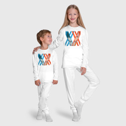 Пижама с принтом Хиро Зеро Ту для ребенка, вид на модели спереди №5. Цвет основы: белый