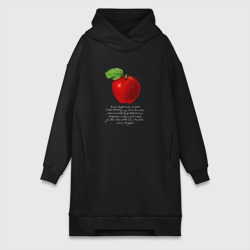 Abstract red apple – Платье-худи хлопок с принтом купить со скидкой в -19%