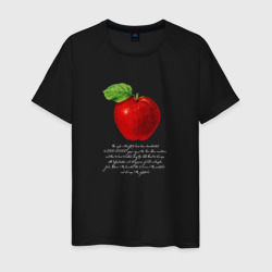 Abstract red apple – Мужская футболка хлопок с принтом купить со скидкой в -20%