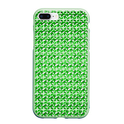 Белые плюсики на зелёном фоне – Чехол для iPhone 7Plus/8 Plus матовый с принтом купить