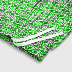 Шорты с принтом Белые плюсики на зелёном фоне для ребенка, вид на модели спереди №4. Цвет основы: белый