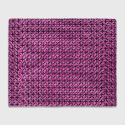 Чёрные плюсики на розовом фоне – Плед 3D с принтом купить со скидкой в -14%