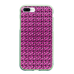 Чёрные плюсики на розовом фоне – Чехол для iPhone 7Plus/8 Plus матовый с принтом купить