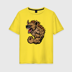 Hyena – Женская футболка хлопок Oversize с принтом купить со скидкой в -16%