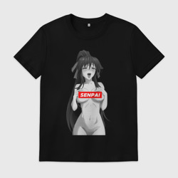Мужская футболка хлопок Ахегао senpai nudity