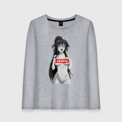 Женский лонгслив хлопок Ахегао senpai nudity