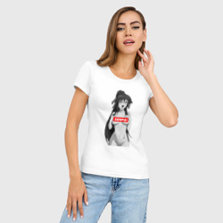 Женская футболка хлопок Slim Ахегао senpai nudity - фото 2