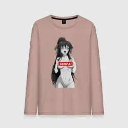 Мужской лонгслив хлопок Ахегао senpai nudity