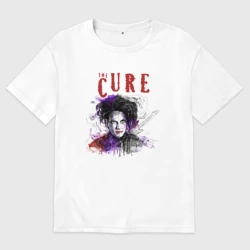 Женская футболка хлопок Oversize The Cure - Robert Smith portrait