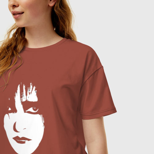 Женская футболка хлопок Oversize с принтом Siouxsie and the banshees, фото на моделе #1