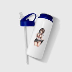 Бутылка для воды с трубочкой Ахегао секси герл - фото 2
