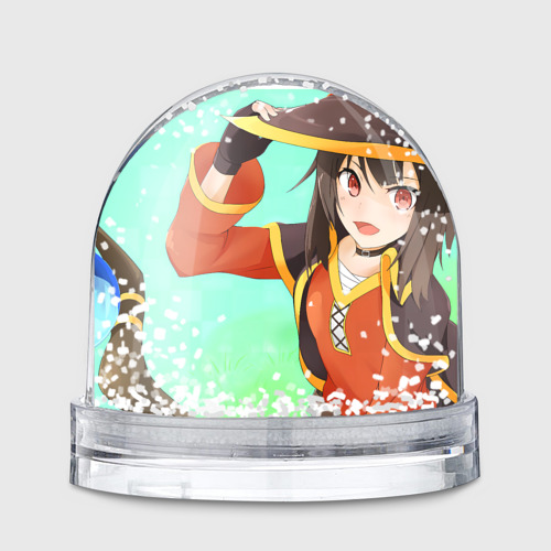 Игрушка Снежный шар с принтом Konosuba Мэгумин, вид спереди №1