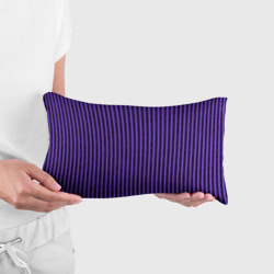 Подушка с принтом Полосатый яркий фиолетовый для любого человека, вид спереди №2. Цвет основы: белый