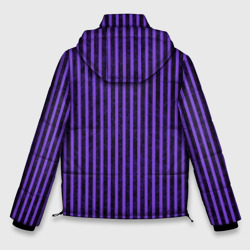 Куртка с принтом Полосатый яркий фиолетовый для мужчины, вид сзади №1. Цвет основы: черный