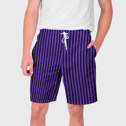 Полосатый яркий фиолетовый – Мужские шорты 3D с принтом купить