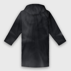Дождевик с принтом Тёмный серый дымчатый для мужчины, вид сзади №1. Цвет основы: белый