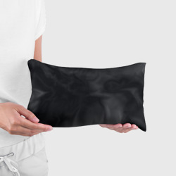 Подушка с принтом Тёмный серый дымчатый для любого человека, вид спереди №2. Цвет основы: белый
