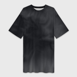 Тёмный серый дымчатый – Платье-футболка 3D с принтом купить