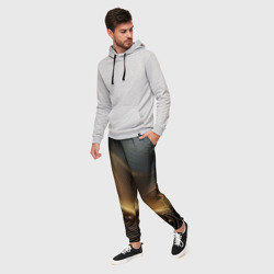 Мужские брюки 3D Золотые линии с шариками - фото 2