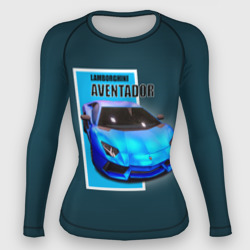 Спортивная итальянская машина Lamborghini Aventador – Женский рашгард 3D с принтом купить