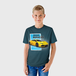 Детская футболка 3D Спортивная итальянская машина Lamborghini Huracan - фото 2