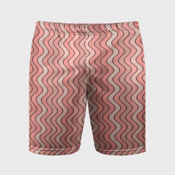 Волнистые линии персиковый – Мужские шорты спортивные с принтом купить