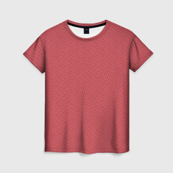 Приглушённый красный узорный – Женская футболка 3D с принтом купить со скидкой в -26%