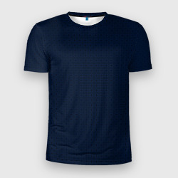 Тёмный синий паттерн узоры – Мужская футболка 3D Slim с принтом купить со скидкой в -9%