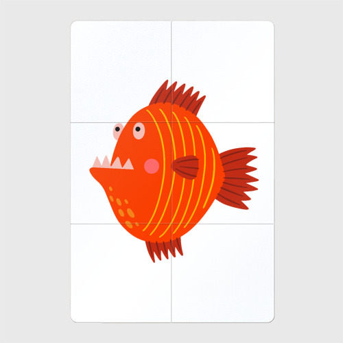 Магнитный плакат 2x3 с принтом Зубастая рыба, вид спереди №1