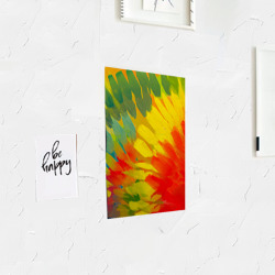 Постер с принтом абстракция цветение акрил для любого человека, вид спереди №3. Цвет основы: белый