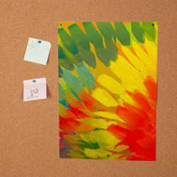 Постер с принтом абстракция цветение акрил для любого человека, вид спереди №2. Цвет основы: белый