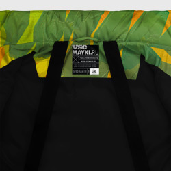 Куртка с принтом абстракция цветение акрил для мужчины, вид на модели спереди №4. Цвет основы: черный