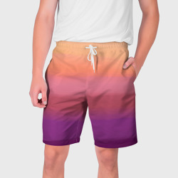 Абстракция градиент на закате дня – Мужские шорты 3D с принтом купить