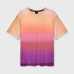 Абстракция градиент на закате дня – Женская футболка oversize 3D с принтом купить со скидкой в -50%