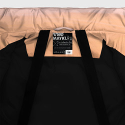 Куртка с принтом Абстракция градиент на закате дня для женщины, вид на модели спереди №5. Цвет основы: черный