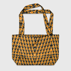 Пляжная сумка 3D Чёрно-жёлтый паттерн