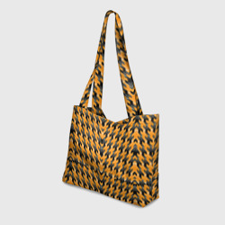 Пляжная сумка 3D Чёрно-жёлтый паттерн - фото 2
